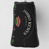 Lovey Kenya Text Art Design Golf Headcover (Rotieren 90)