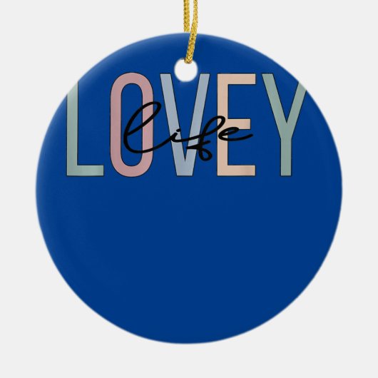 Lovey Life Lovey Oma Boho Lovey Großmutter Keramik Ornament (Vorne)