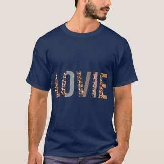 Lovie Leopard Print Mom Cute Mothers Day Funny Gra T-Shirt