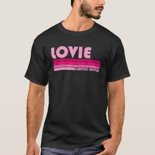 LOVIE Name Personalisiert Retro Vintager 80er 90er T-Shirt