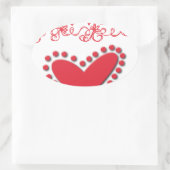 lovie ovaler aufkleber (Tasche)