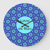 Lovin' Blues Große Wanduhr (Vorderseite)