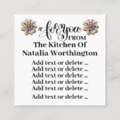 Lovin' From Oven Business Card Version Quadratische Visitenkarte (Rückseite)