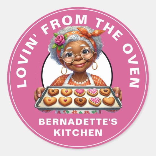 Lovin' From Oven Runder Aufkleber (Vorderseite)