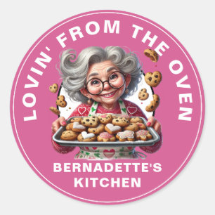 Lovin' From Oven Runder Aufkleber
