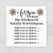 Lovin' From Oven Visitenkarte (Rückseite)