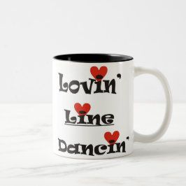 Lovin' Line Dancin' Zweifarbige Tasse