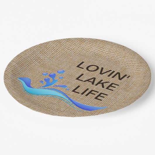 Lovin See-Leben-Leinwand-Papier-Teller Pappteller (Schrägansicht)