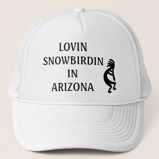 LOVIN SNOWBIRDIN IN ARIZONA KOKOPELLI TRUCKERKAPPE (Vorderseite)