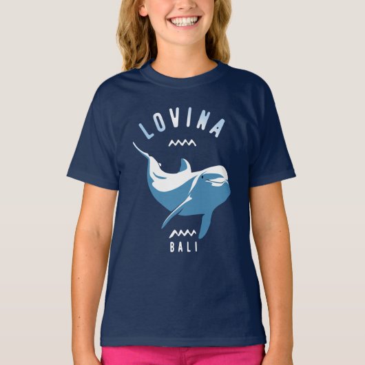 Lovina Bali - Baden mit Delphinen T - Shirt (Vorderseite)