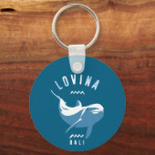 Lovina Bali - Schwimmen mit Delphinen Schlüsselanhänger (Rückseite)