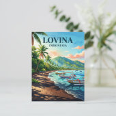 Lovina Beach Indonesien Postkarte (Stehend Vorderseite)