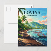Lovina Beach Indonesien Postkarte (Vorne/Hinten)