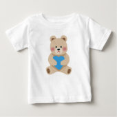 Loving Bear with Heart Baby T-shirt (Vorderseite)
