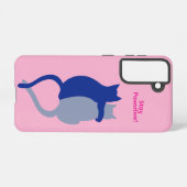 Loving Cats Galaxy Case – Pink, Stay Pawsitive Samsung Galaxy Hülle (Rückseite (Horizontal))