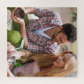 Loving Couple Custom Outdoor Camping 20" x 20" Puzzle (Horizontal)