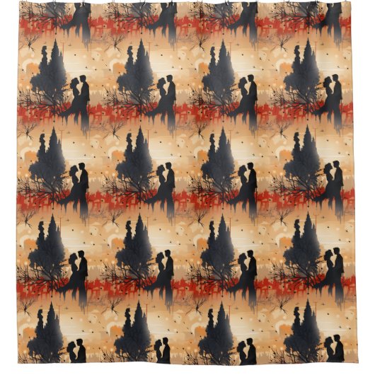 Loving Couple Duschvorhang (Vorderseite)