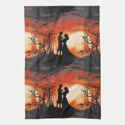 Loving Couple Geschirrtuch (Vertikal)