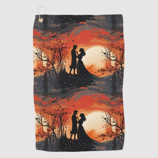 Loving Couple Golfhandtuch (Vorderseite)