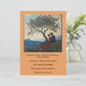 Loving Couple Küssen glücklich Einladung (Stehend Vorderseite)