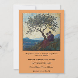 Loving Couple Küssen glücklich Einladung