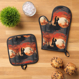 Loving Couple Ofenhandschuh & Topflappen-Set