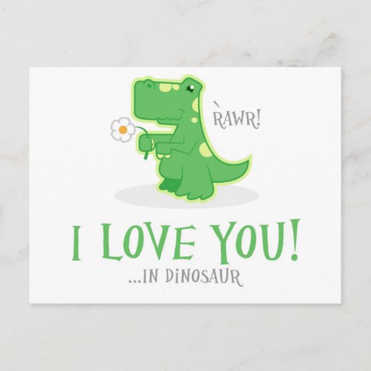 Loving Dinosaur Postkarte (Vorderseite)