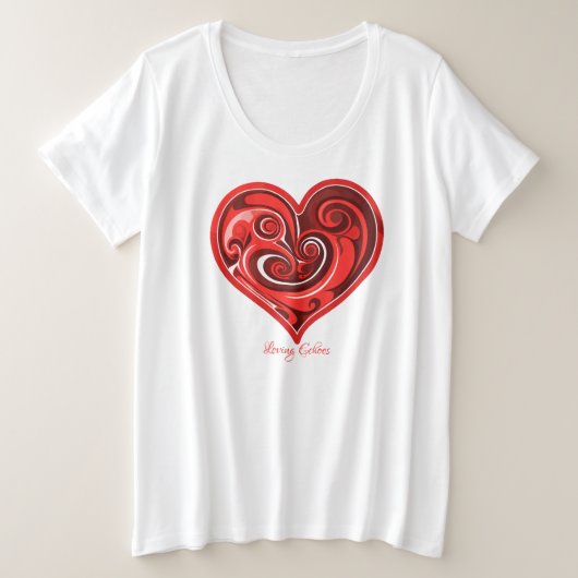 Loving Echoes Große Größe T-Shirt (Design vorne)