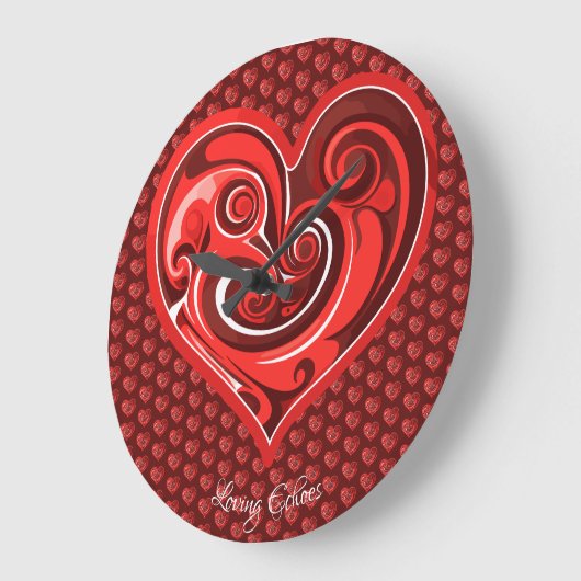 Loving Echoes Große Wanduhr (Winkel)