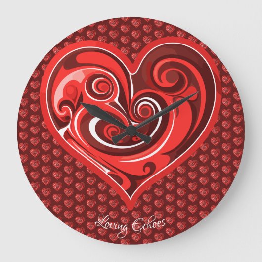 Loving Echoes Große Wanduhr (Vorderseite)