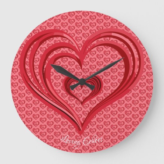 Loving Echoes Große Wanduhr (Vorderseite)