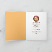 Loving Father's Day Dad Cute Hedgehog Animal Karte (Innenseite)