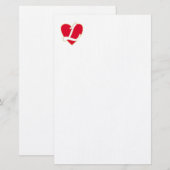 Loving heart briefpapier (Vorne/Hinten)