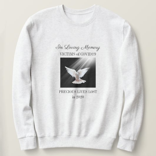 Loving Memory, COVID19, grau Sweatshirt (Design vorne)