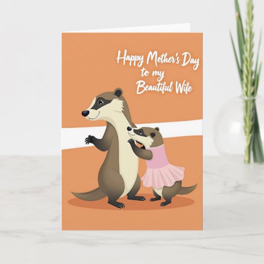 Loving Mustelids Mothers Day Card Karte (Vorderseite)