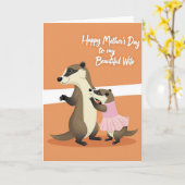 Loving Mustelids Mothers Day Card Karte (Gelbe Blume)