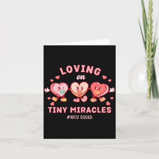 Loving On Tiny Miracles Nicu Squad Valentines Neon Karte (Vorderseite)