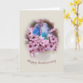 Loving Parakeets  Anniversary Card Karte (Gelbe Blume)