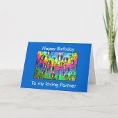 Loving Partner Birthday Card Karte (Vorderseite)