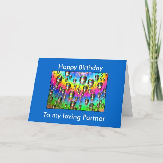 Loving Partner Birthday Card Karte (Vorderseite)