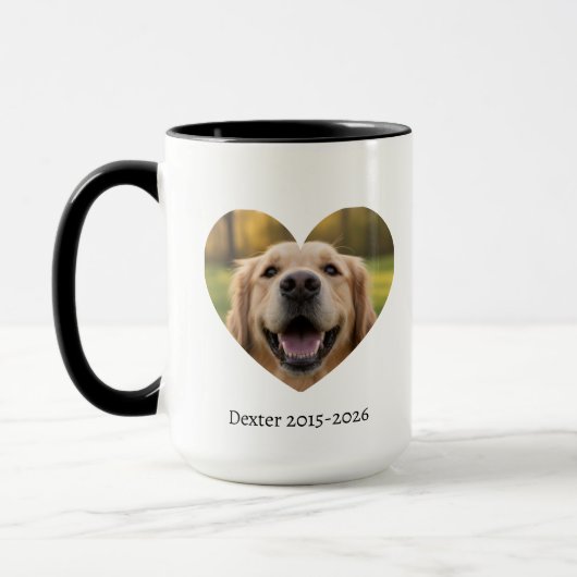Loving Pet Remembrance – Personalized Keepsake Tasse (Links)