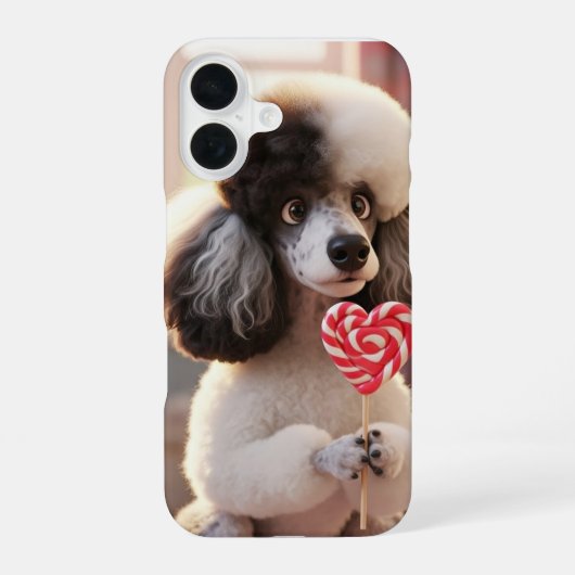 Loving Poodle IPhone Case 16 Hülle (Rückseite)
