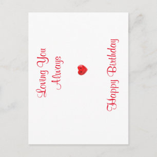 Loving You Always Postcard Happy Birthday Postkarte