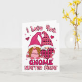 Loving You Gnome What Buffalo Plaid Valenti  Karte (Gelbe Blume)