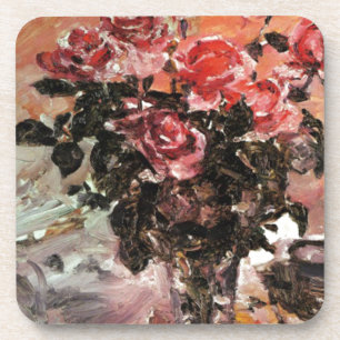 Lovis Corinth rosa-rosen-1924 blumen Untersetzer