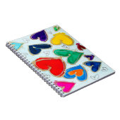 Lovitude Hearts in Blue Journal-Notebook Notizblock (Rechte Seite)