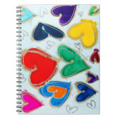 Lovitude Hearts in Blue Journal-Notebook Notizblock (Vorderseite)