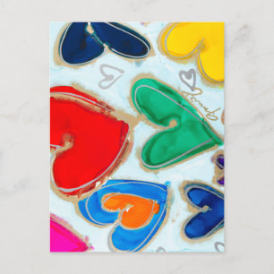 Lovitude Herz in Blue Postcard Postkarte