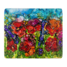 Lovitude Hot Mess Garden Glas Cutting Board