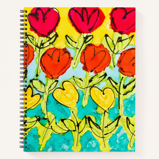 Lovitude Journal kommend Tulips Notizblock (Vorderseite)